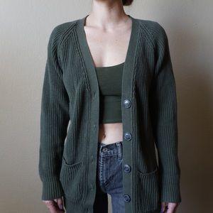Green Knit Cardigan